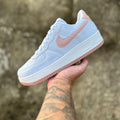 Tênis Air Force 1 - Branco com Sola Rosa (Frete Grátis)