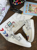 Tênis Air Force 1 Infantil - Edição Criativa (Para Colorir!)