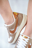 Tênis Air Force 1 Camurça - Marrom e Branco (Frete Grátis)