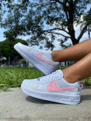 Tênis Air Force Off Cano Baixo - Branco com Rosa