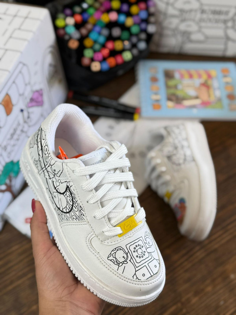 Tênis Air Force 1 Edição Criativa - Para Colorir! (Frete Grátis)